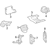 Mercedes Engine Mount Bracket   - Genuine Mercedes 1562231804