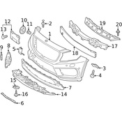 Mercedes License Plate Bracket - Genuine Mercedes 1568857500