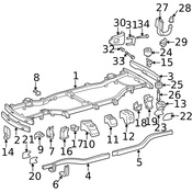 Mercedes Suspension Stabilizer Bar Bracket -  Genuine Mercedes 1633170040