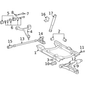 Mercedes Suspension Subframe Crossmember -  Genuine Mercedes 1633300142
