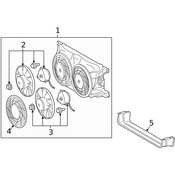 Mercedes Radiator Support Baffle - Genuine Mercedes 1635050030