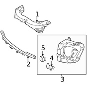 Mercedes Radiator Support Tie Bar - Genuine Mercedes 1636200616