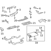 Mercedes Catalytic Converter Heat Shield - Genuine Mercedes 1636820471