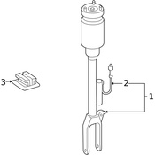 Mercedes Strut Assembly - Genuine Mercedes 164320591388