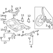 Mercedes Suspension Subframe Crossmember -  Genuine Mercedes 1643300058