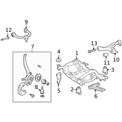 Mercedes Suspension Subframe Reinforcement Bracket -  Genuine Mercedes 1643311140