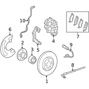 Mercedes Brake Hydraulic Hose -  Genuine Mercedes 164420044865