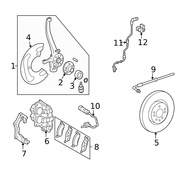 Mercedes Disc Brake Caliper - Genuine Mercedes 1644202383