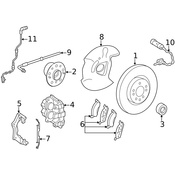 Mercedes Disc Brake Anti-Rattle Clip - Genuine Mercedes 164423052364