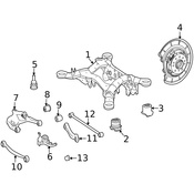 Mercedes Suspension Subframe Reinforcement Bracket -  Genuine Mercedes 1644231323