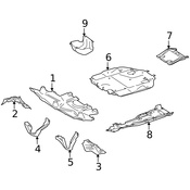 Mercedes Radiator Support Splash Shield Bracket - Genuine Mercedes 1645200632