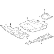 Mercedes Radiator Support Splash Shield - Genuine Mercedes 1645241430