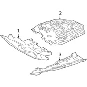 Mercedes Radiator Support Splash Shield - Genuine Mercedes 1646101708