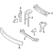 Mercedes Radiator Support Side Panel - Genuine Mercedes 1646200391