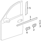 Mercedes Door Applique - Genuine Mercedes 164690008764