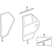 Mercedes Door Seal - Genuine Mercedes 1646905062