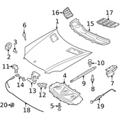 Mercedes Hood Release Cable - Genuine Mercedes 1648800159