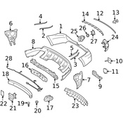 Mercedes Bumper Trim -  Genuine Mercedes 1648850824