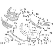 Mercedes Radiator Support Splash Shield - Genuine Mercedes 1648851322