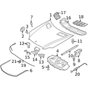 Mercedes Hood Seal - Genuine Mercedes 1648890198