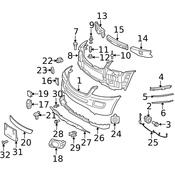 Mercedes Bumper Cover Support Rail Spacer - Genuine Mercedes 1648890295