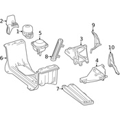 Mercedes Engine Mount Heat Shield - Genuine Mercedes 1662411834