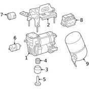 Mercedes Suspension Self-Leveling Unit Accumulator -  Genuine Mercedes 1663200015