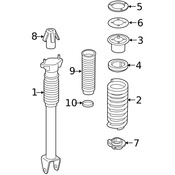 Mercedes Shock Absorber - Genuine Mercedes 1663202630