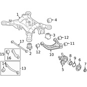 Mercedes Suspension Crossmember Insulator -  Genuine Mercedes 1663310142