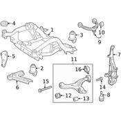 Mercedes Suspension Crossmember Insulator -  Genuine Mercedes 1663310242