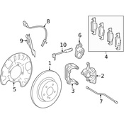 Mercedes Disc Brake Caliper Bracket - Genuine Mercedes 1664230106