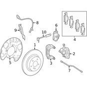 Mercedes Disc Brake Caliper Bracket - Genuine Mercedes 1664230206