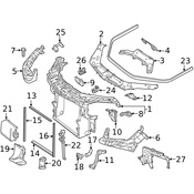 Mercedes Radiator Support Air Duct -  Genuine Mercedes 1665051730