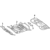 Mercedes Radiator Support Splash Shield - Genuine Mercedes 1665200723