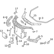 Mercedes Cruise Control Distance Sensor Bracket -  Genuine Mercedes 1666264031