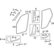 Mercedes Door Sill Plate -  Genuine Mercedes 1666860436