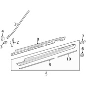 Mercedes Windshield Molding - Genuine Mercedes 1666901280