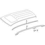 Mercedes Roof Drip Molding - Genuine Mercedes 1666903280