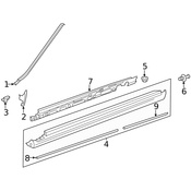 Mercedes Rocker Panel Molding Seal - Genuine Mercedes 1666980700