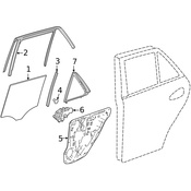 Mercedes Door Panel Carrier - Genuine Mercedes 1667300179