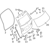 Mercedes Liftgate Hinge - Genuine Mercedes 1667400237