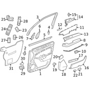 Mercedes Interior Door Handle Assembly - Genuine Mercedes 1667600561