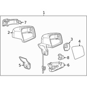 Mercedes Door Mirror Cover -  Genuine Mercedes 1668100315