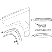 Mercedes Fender Emblem - Genuine Mercedes 1668172915