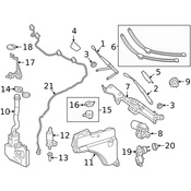 Mercedes Windshield Wiper Motor - Genuine Mercedes 1668200742