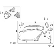 Mercedes Headlight Seal - Genuine Mercedes 1668260158