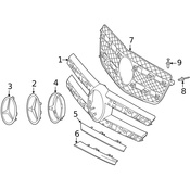 Mercedes Grille - Genuine Mercedes 16688012859040