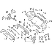 Mercedes Bumper Cover Bracket - Genuine Mercedes 1668804600
