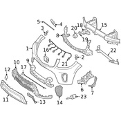 Mercedes Bumper Trim - Genuine Mercedes 1668850501