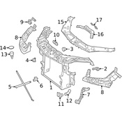 Mercedes Radiator Support Bracket - Genuine Mercedes 1668857700